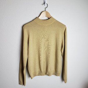 Vintage Christopher & Banks Gold Mockneck